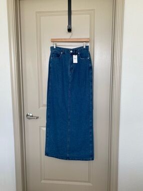 Long Denim Skirt  by Forever 21., in Classic Blue. Size Medium.  NWT